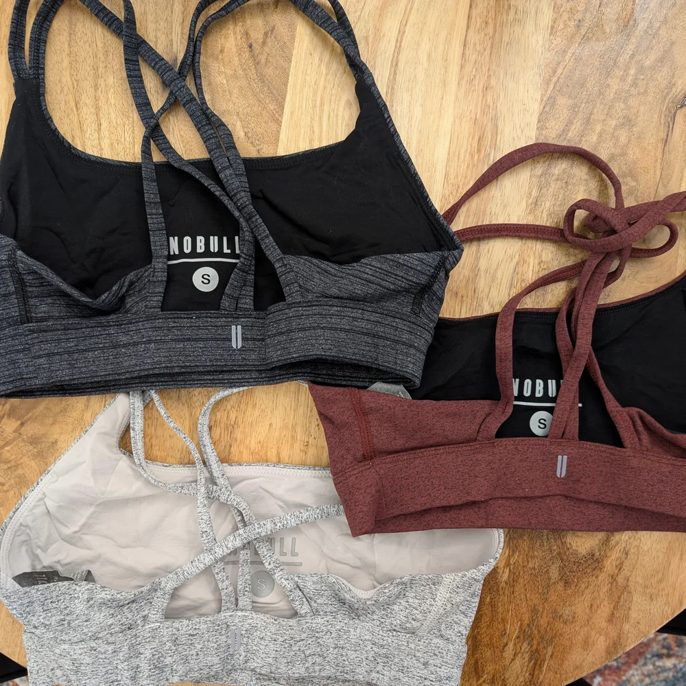NOBULL Trio Sports Bra Set - Charcoal, Burgundy, Light Gray - Picture 2 of 2